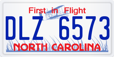 NC license plate DLZ6573