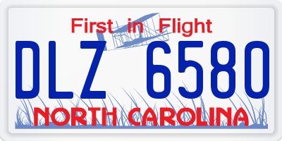 NC license plate DLZ6580