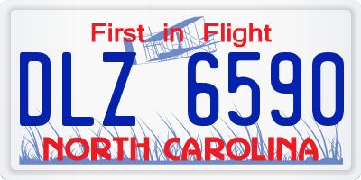 NC license plate DLZ6590