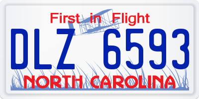 NC license plate DLZ6593