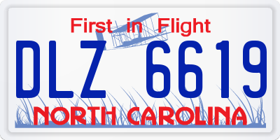 NC license plate DLZ6619