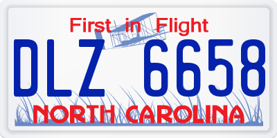 NC license plate DLZ6658