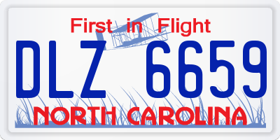NC license plate DLZ6659