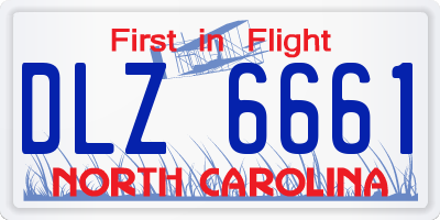 NC license plate DLZ6661