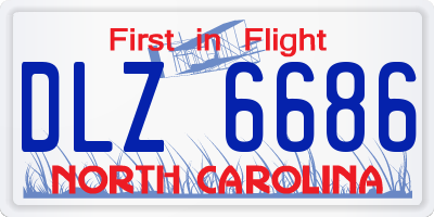 NC license plate DLZ6686