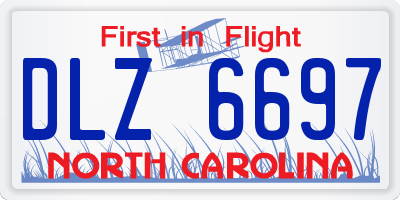 NC license plate DLZ6697