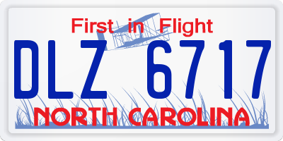 NC license plate DLZ6717