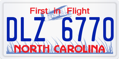 NC license plate DLZ6770