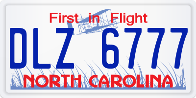 NC license plate DLZ6777