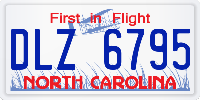 NC license plate DLZ6795
