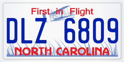 NC license plate DLZ6809