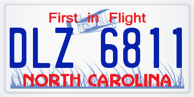 NC license plate DLZ6811
