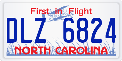 NC license plate DLZ6824