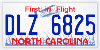 NC license plate DLZ6825