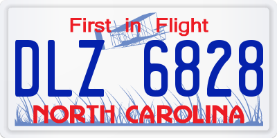 NC license plate DLZ6828