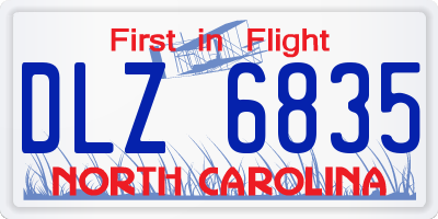 NC license plate DLZ6835