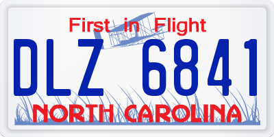 NC license plate DLZ6841