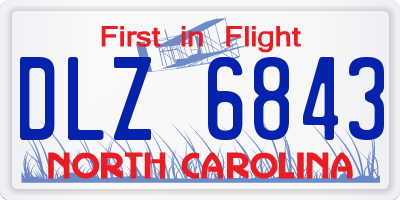 NC license plate DLZ6843