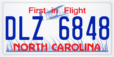 NC license plate DLZ6848