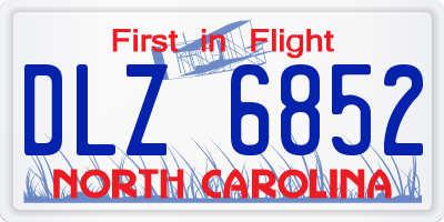 NC license plate DLZ6852