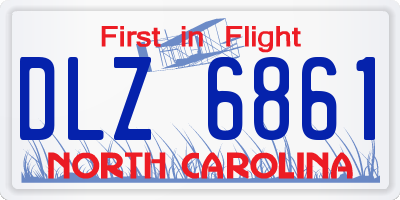 NC license plate DLZ6861