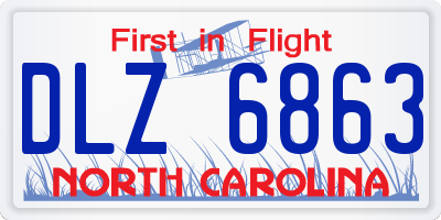 NC license plate DLZ6863