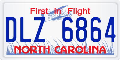 NC license plate DLZ6864