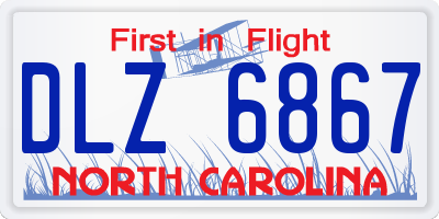 NC license plate DLZ6867