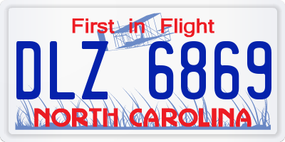 NC license plate DLZ6869