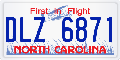 NC license plate DLZ6871