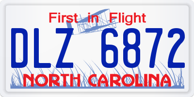 NC license plate DLZ6872