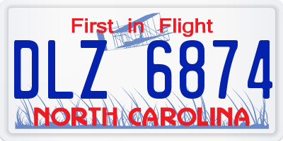 NC license plate DLZ6874