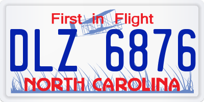 NC license plate DLZ6876