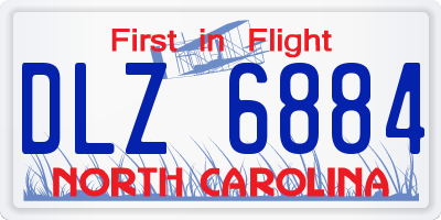 NC license plate DLZ6884
