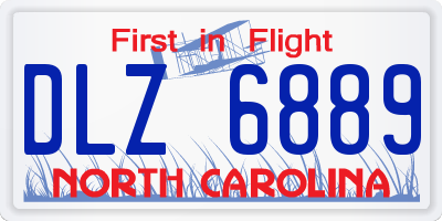 NC license plate DLZ6889