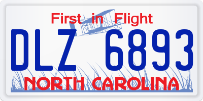NC license plate DLZ6893