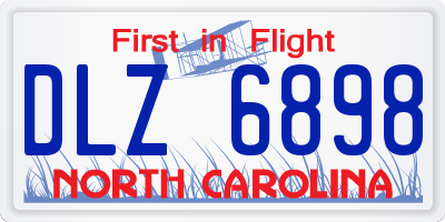NC license plate DLZ6898