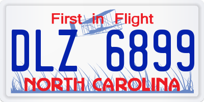 NC license plate DLZ6899