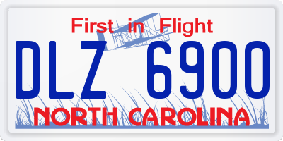 NC license plate DLZ6900