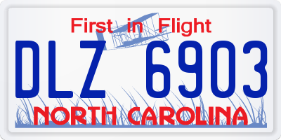 NC license plate DLZ6903