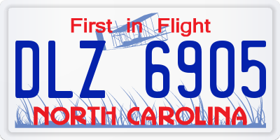 NC license plate DLZ6905