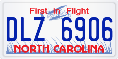 NC license plate DLZ6906