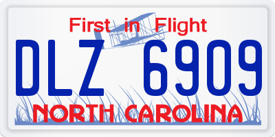 NC license plate DLZ6909