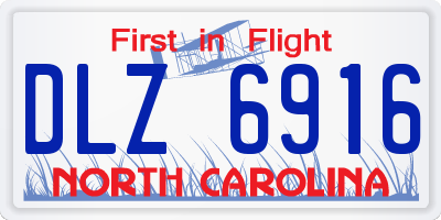NC license plate DLZ6916