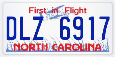 NC license plate DLZ6917