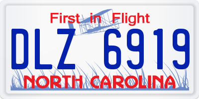 NC license plate DLZ6919