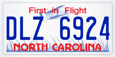 NC license plate DLZ6924