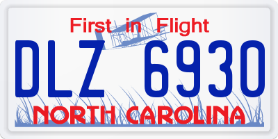 NC license plate DLZ6930