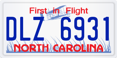 NC license plate DLZ6931