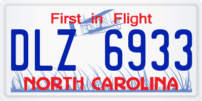 NC license plate DLZ6933